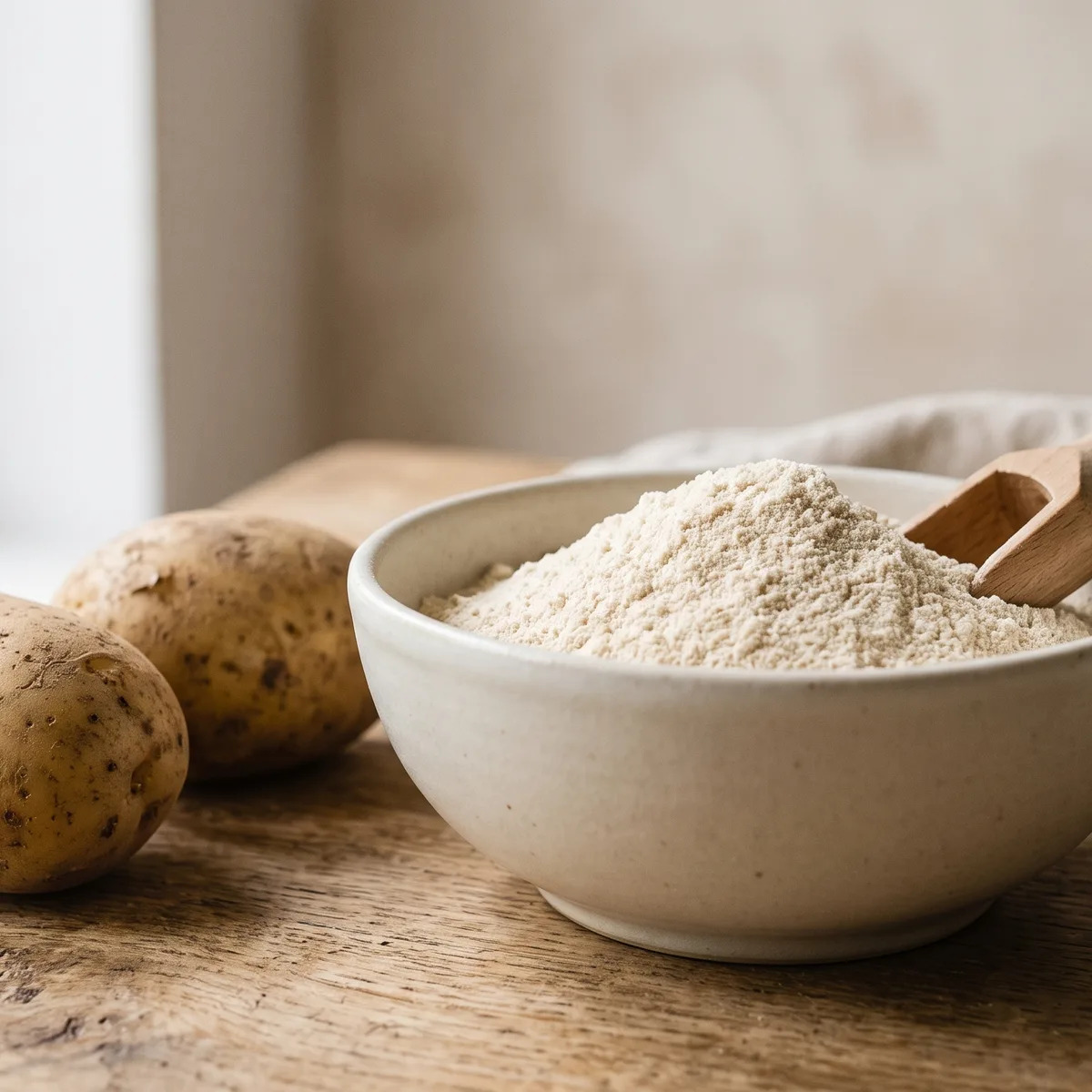 Fein gemahlene Kartoffelfasern (KI-generiert)